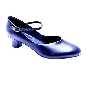 Womens Character Theatre Dance Shoes Leather Stage Salsa Black Performance